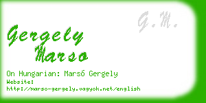 gergely marso business card
